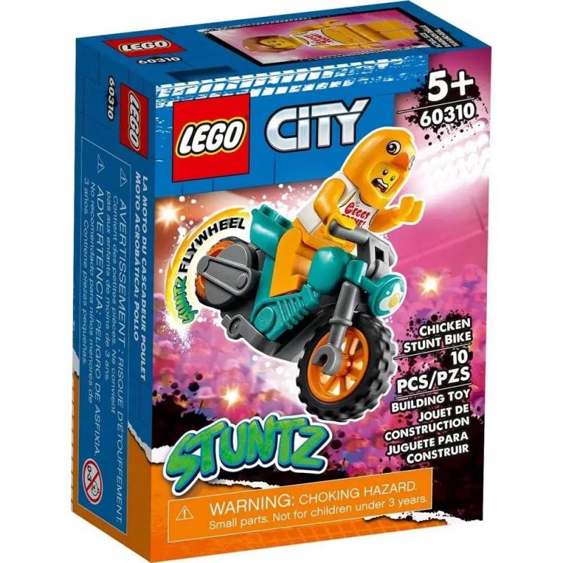 Конструктор LEGO City Stuntz "Курча на каскадерському мотоциклі" арт.60310