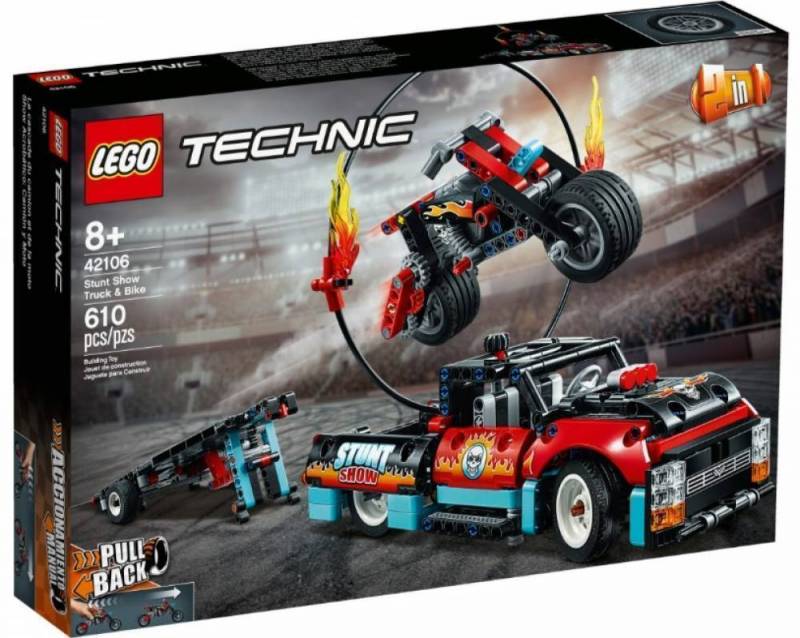 Конструктор LEGO Technic "Каскадерська вантажівка й мотоцикл" арт.42106
