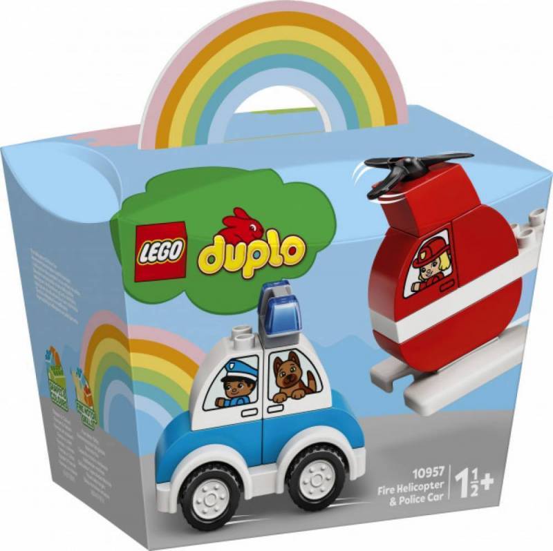 Конструктор LEGO Duplo "Пожежний вертоліт і поліцейська машина" арт.10957